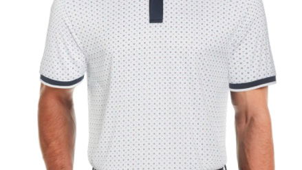 Men's EcoFocused Allover Mini Geo Print Golf Polo